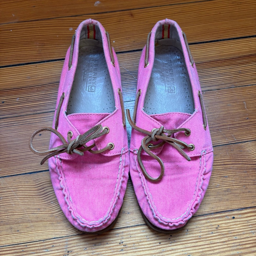 Pink Sperry for JCrew boat shoes